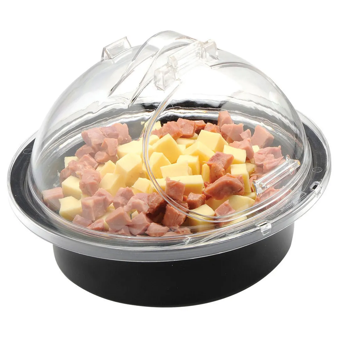 Hubert 83277 Sampling Kit, 10" Dia. X 9"H, Round, Self-Closing Door, w/ Drain Plug, Acrylic