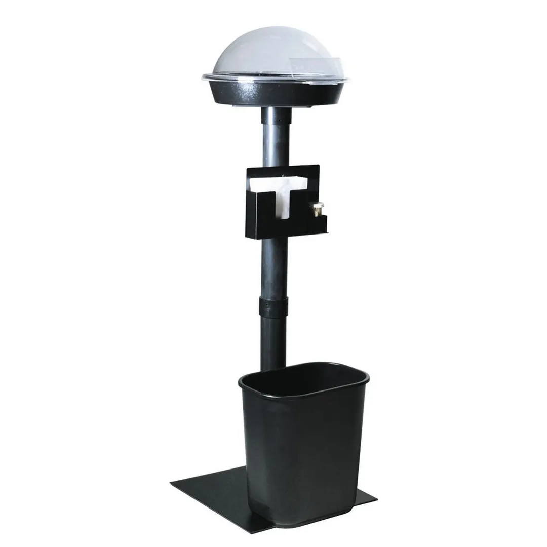 Hubert 85391 Sampling Center, Floor Stand, 14" X 43"H Overall, ABS Plastic/Metal, Black