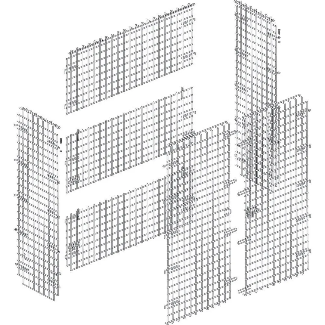 Hubert 89037 Flint Steel Mobile Security Enclosure Kit Only - 48"L x 18"W x 63"H