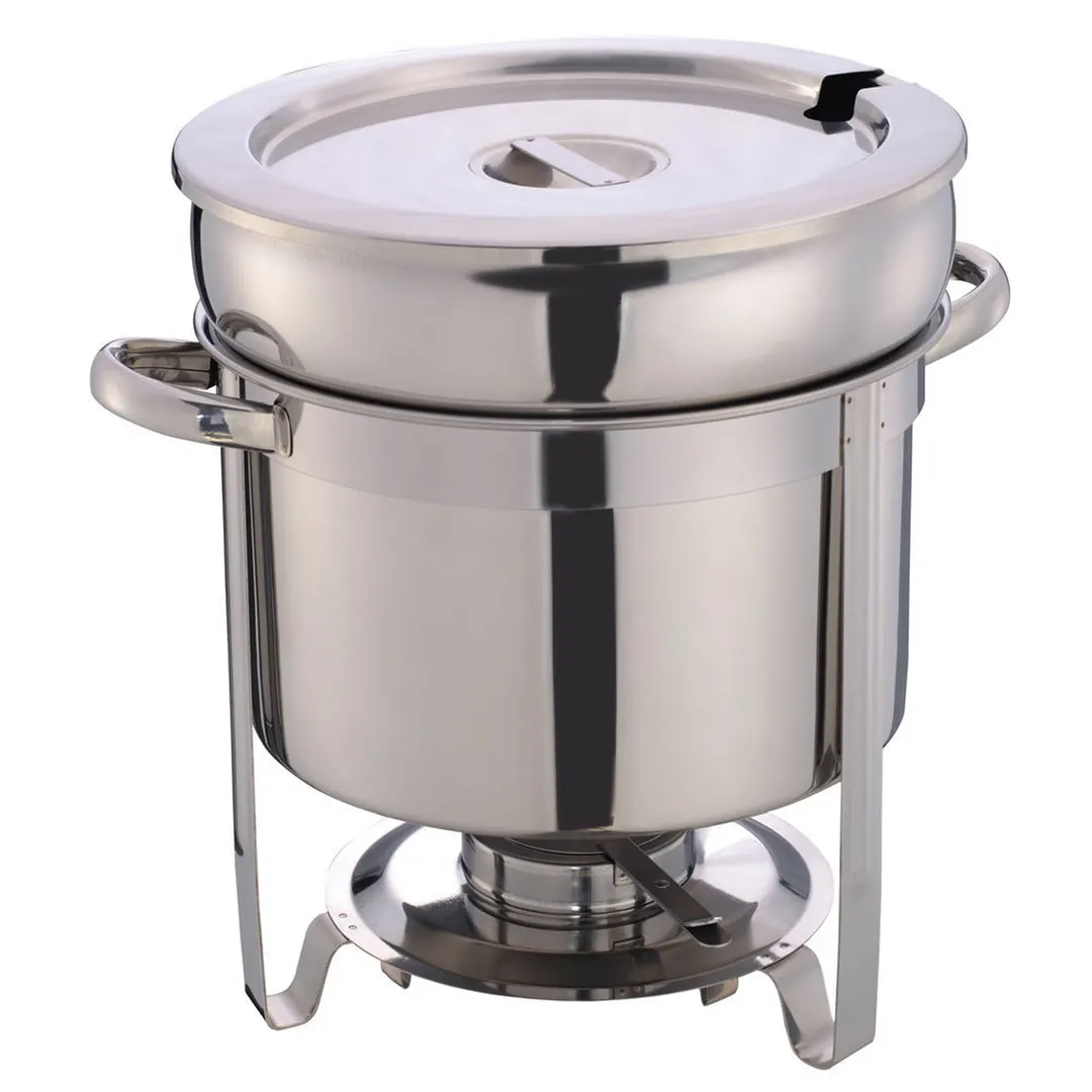 Hubert 91171 Soup Chafer 11-3/5 Qt 14-3/16"x11-3/8"x13" H SS Food/Water Pans Frame Lift-Off Fuel Cell