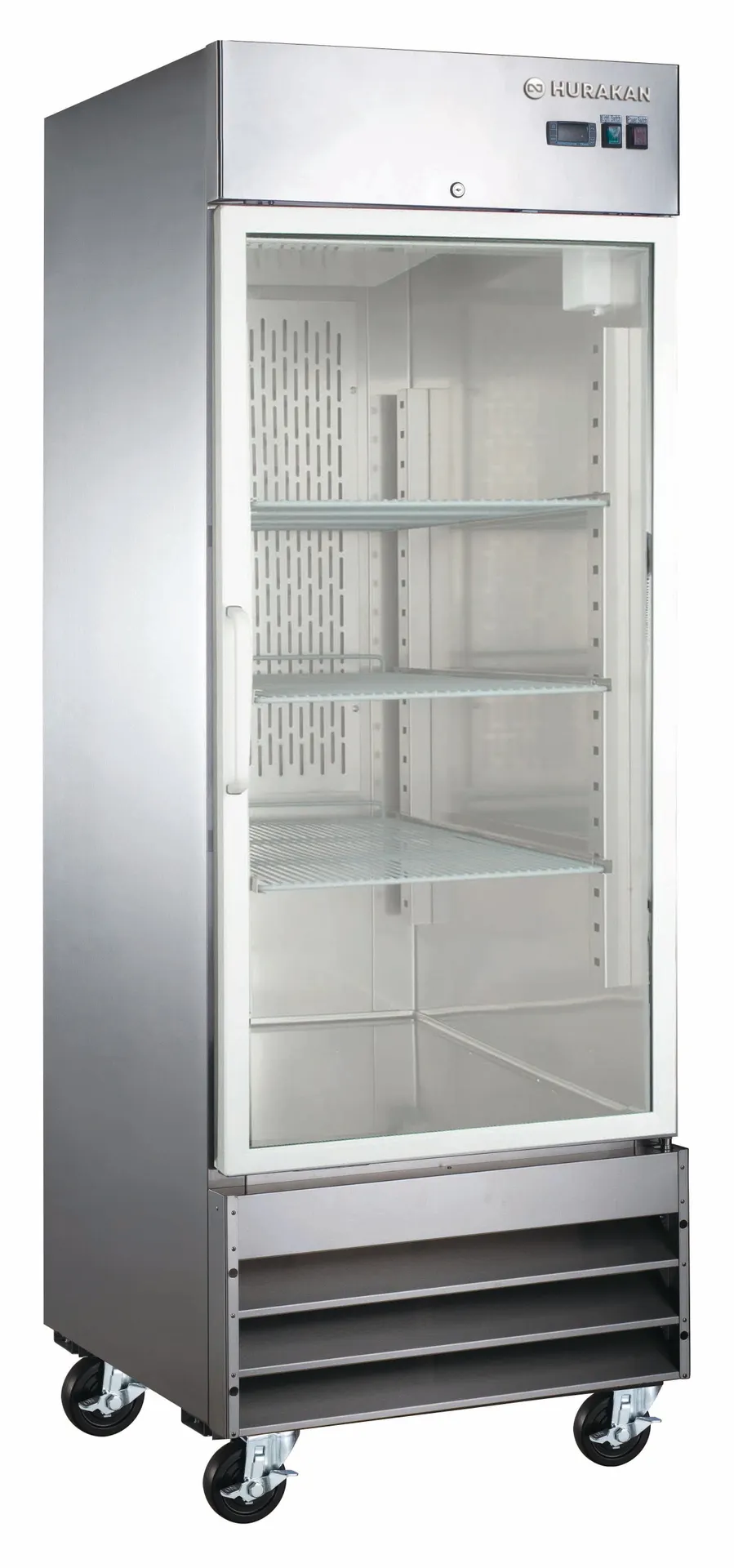 Hurakan HKN-GXE23R1GE 29" 1 Glass Door Reach-In Refrigerator, Bottom Mounted, 23 cu. ft.