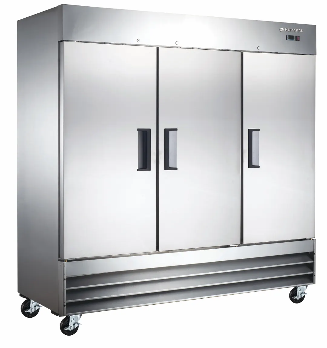 Hurakan HKN-GXE72R3E 81" 3 Solid Door Reach-In Refrigerator, Bottom Mounted, 72 cu. ft