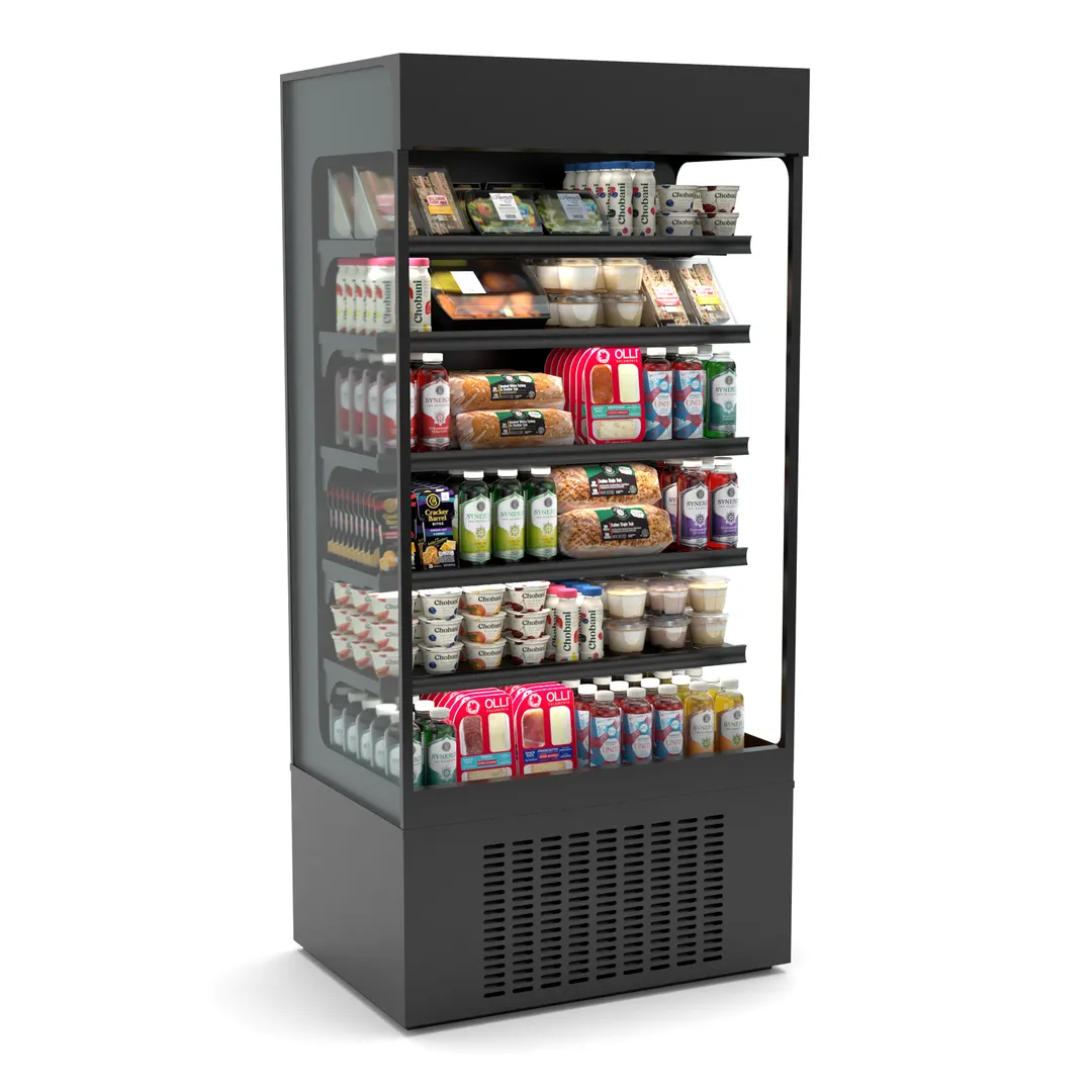 Hussmann MDN3575B1A-QS 35" Self-Serve Vertical Open Air Merchandiser in Black
