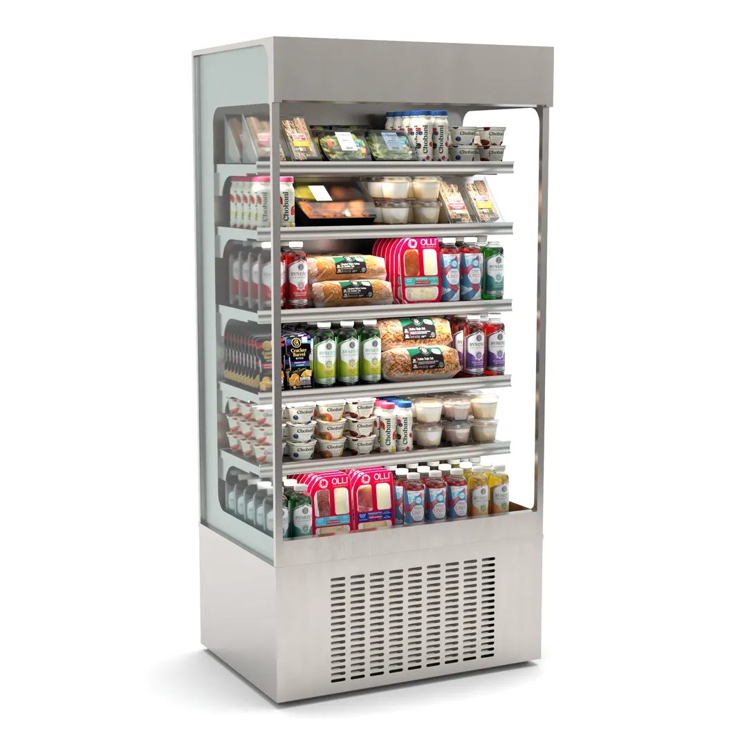 Hussmann MDN-3575S1A 35" Self-Serve Vertical Open Air Merchandiser, Stainless Steel
