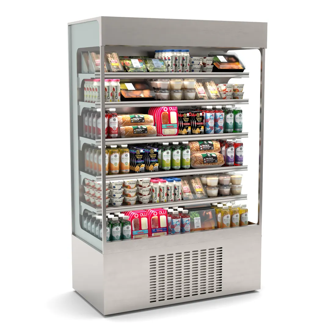 Hussmann MDN-4775S1A 47" Self-Serve Vertical Open Air Merchandiser, Stainless Steel