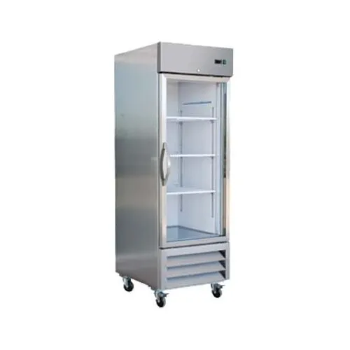 IKON IB27RG 27" One Section Reach-In Refrigerator w/ Glass Door, Bottom Mounted, Stainless Steel, 19 cu. ft.