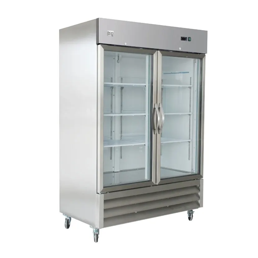 IKON IB54FG 53.9" 2-Glass Door Reach-In Freezer, Bottom Mounted, 43.9 cu. ft., Stainless Steel Front