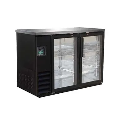 IKON IBB61-2G-24 61" Two Section Back Bar Cooler with Glass Door, 14.16 cu. ft.