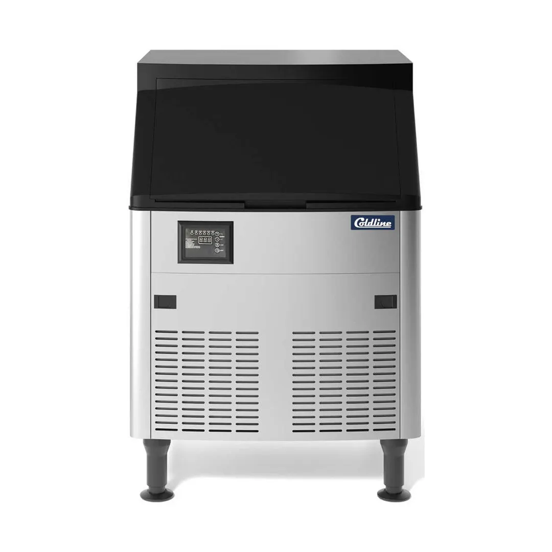 Coldline ICE280 Ice Maker Bin, 280 lb/24 hr Half-Cube, 80 lb Stainless Steel, 115V, ENERGY STAR®