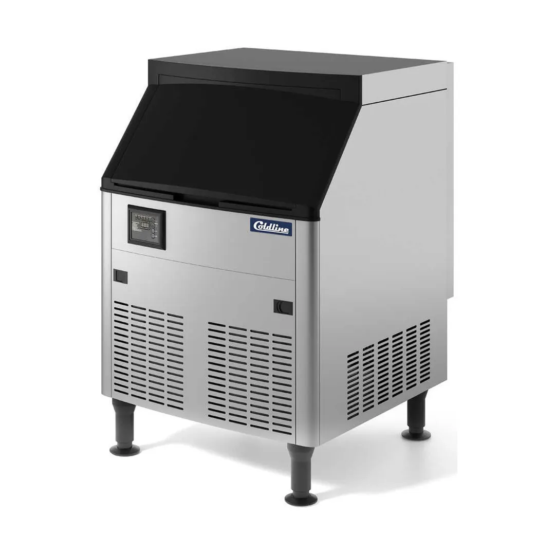 Coldline ICE280 Ice Maker Bin, 280 lb/24 hr Half-Cube, 80 lb Stainless Steel, 115V, ENERGY STAR®