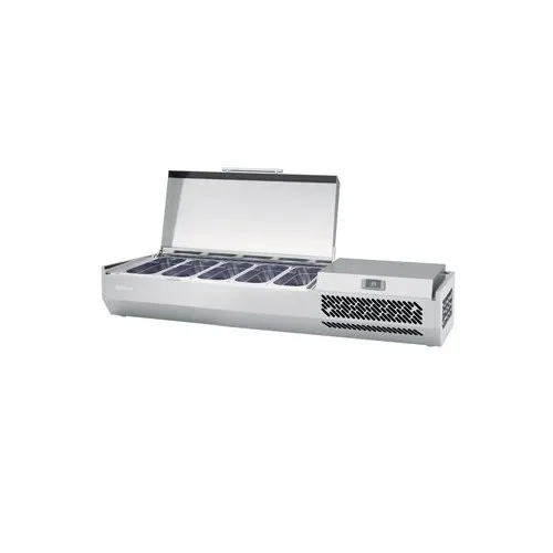 Infrico USA ICT-VIP1490SOLID 58" Ingredient Display Case, 4 Pan Capacity