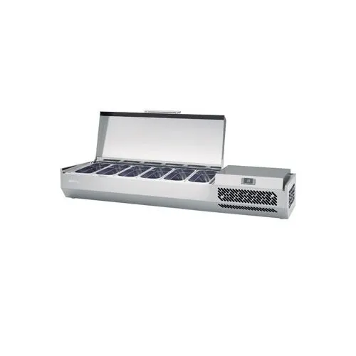 Infrico USA ICT-VIP1740SOLID 68" Ingredient Display Case, 5 Pan Capacity