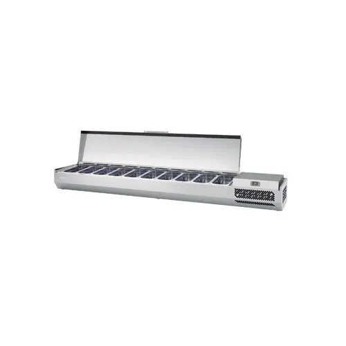 Infrico USA ICT-VIP2300SOLID 90" Ingredient Display Case, 10 Pan Capacity