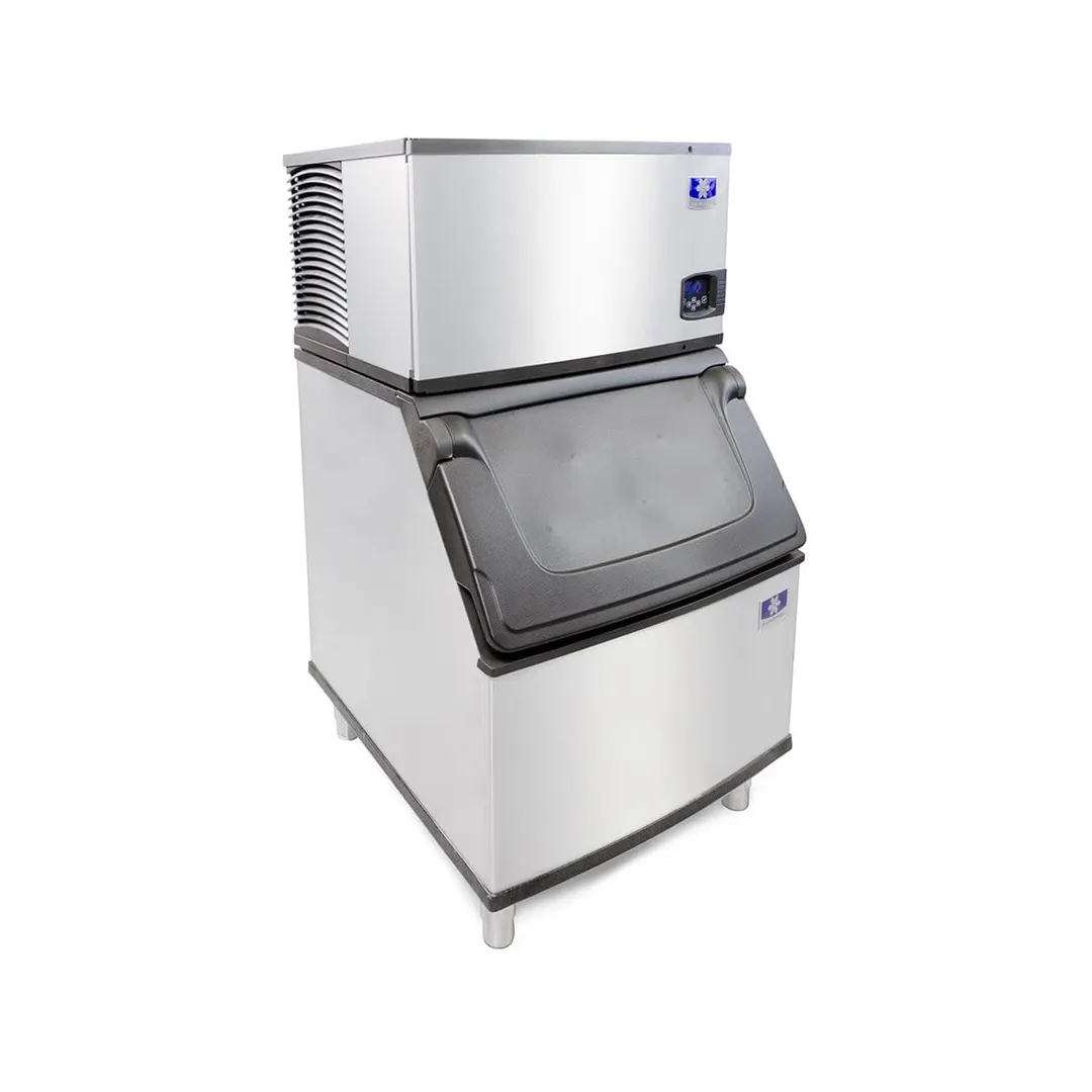 Manitowoc IDT0500W/D570 Water Cooled Full Cube 500 lb Ice Machine with Bin, 532 lb Storage