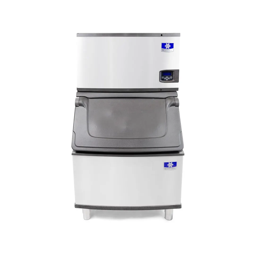 Manitowoc IDT0500W/D570 Water Cooled Full Cube 500 lb Ice Machine with Bin, 532 lb Storage