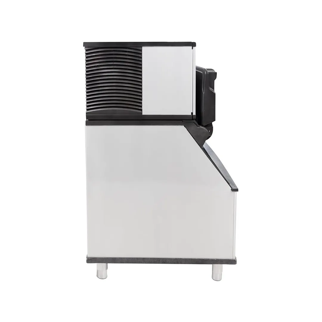 Manitowoc IDT0500W/D570 Water Cooled Full Cube 500 lb Ice Machine with Bin, 532 lb Storage
