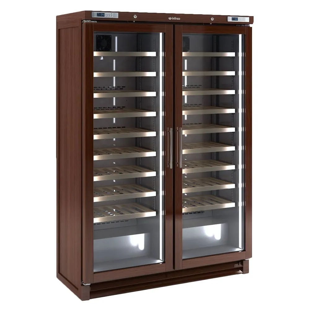 Infrico USA IMD-EVV200MX 54" Glass Door Wine Refrigerator, Dual Temperature, 24.72 cu. ft.