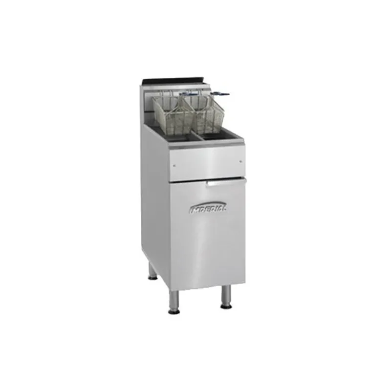Imperial IFS-2525 Gas Tube Fired Split Pot Fryer, 25 lb - 140,000 BTU