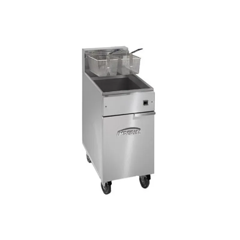 Imperial IFS-50-E 15" Floor Model Electric Full Pot Fryer w/ 50-Lb. Capacity, 2 Baskets, 240v/3ph