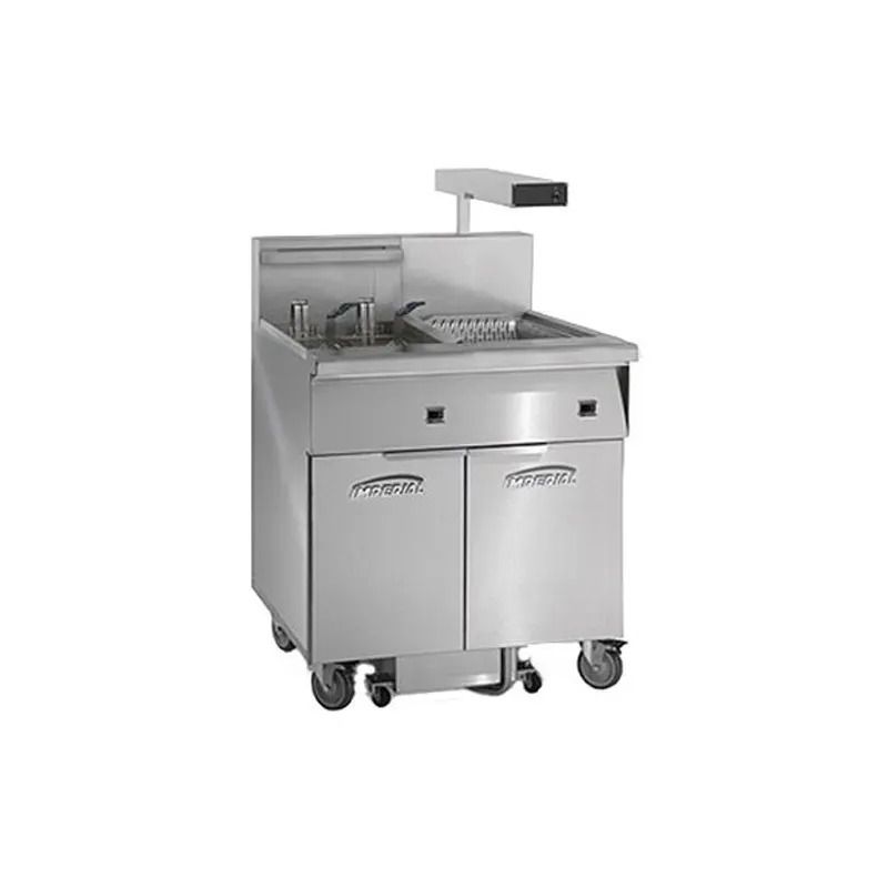 Imperial IFSCB150EU Full Pot Floor Model Electric Fryer w/ 50-lb., Thermostatic Controls, Built-In Filtration