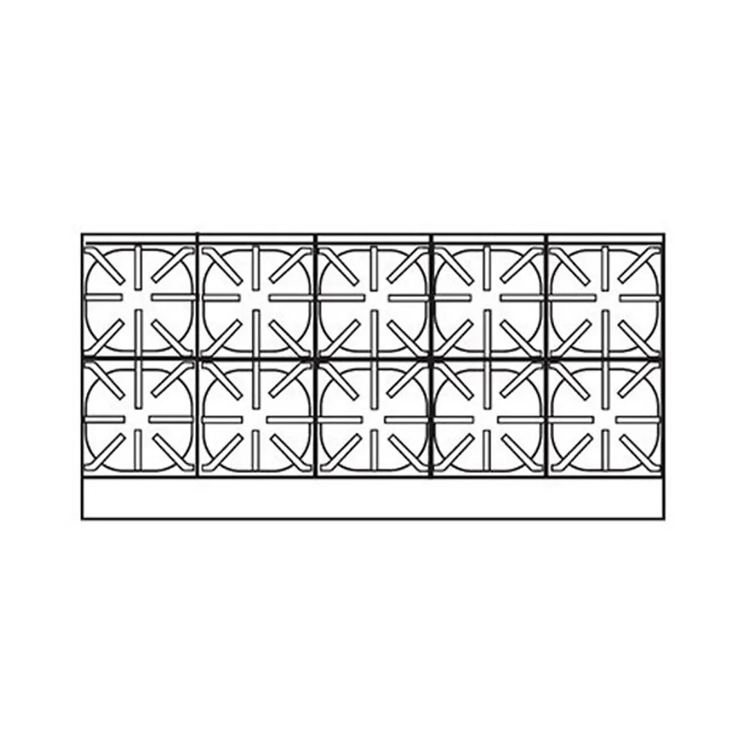 Imperial IHPA-10-60 60" Countertop Gas Hotplate with (10) Burners, Manual Controls, 320.000 BTU