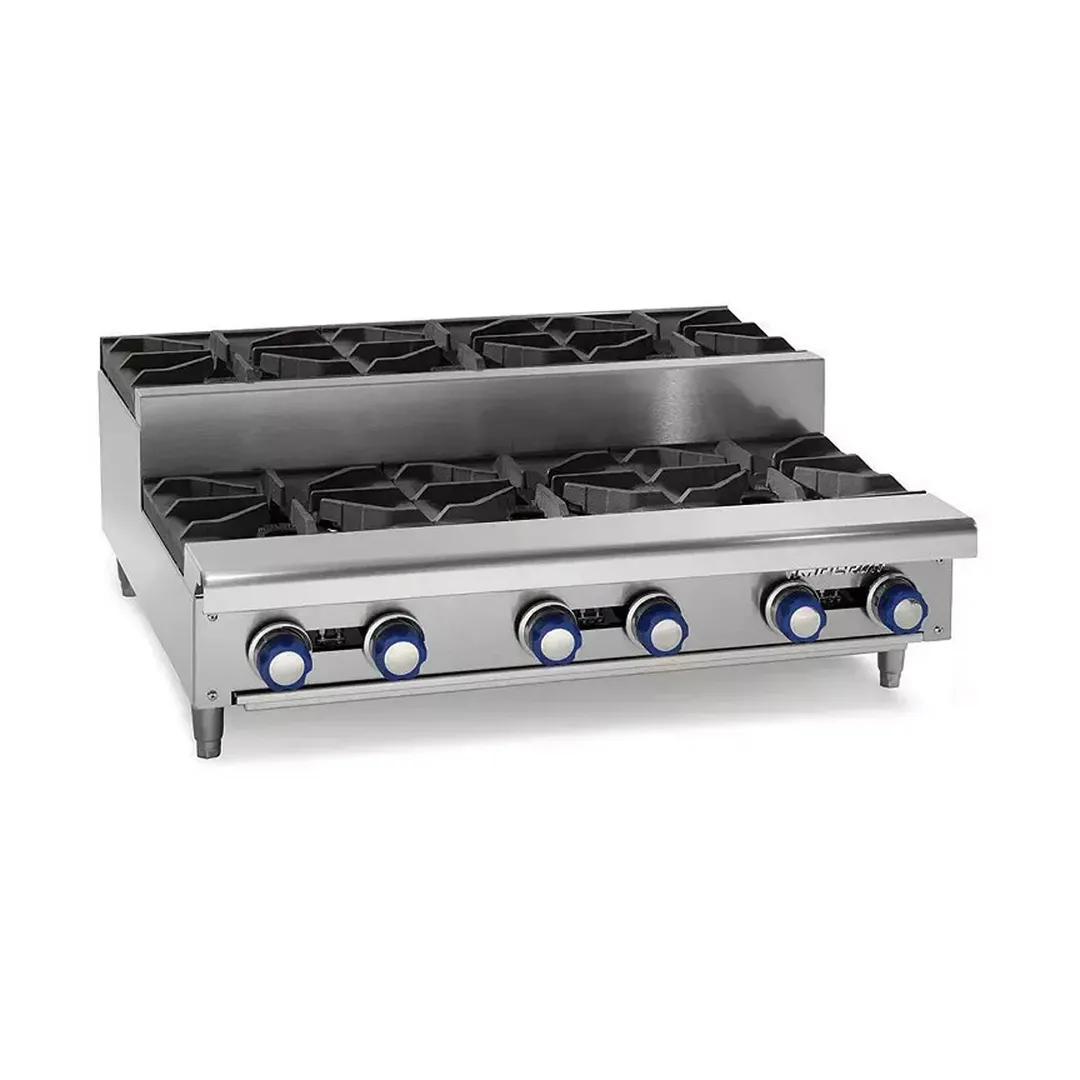 Imperial IHPA-4-24SU 24" Countertop Step-Up Gas Hotplate with (4) Burners, Manual Controls, 128.000 BTU