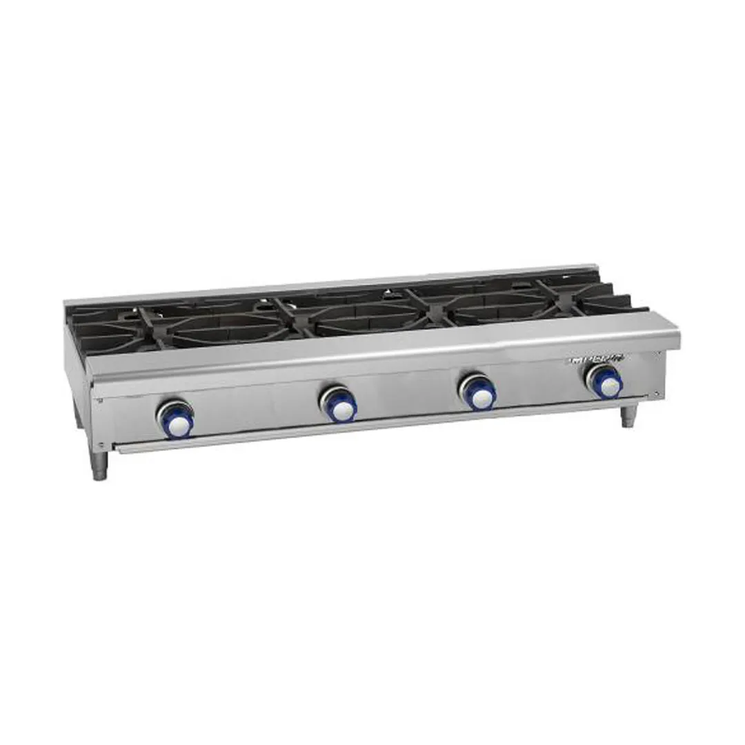 Imperial IHPA-4-48 48" Countertop Gas Hotplate with (4) Burners, Manual Controls, 128.000 BTU
