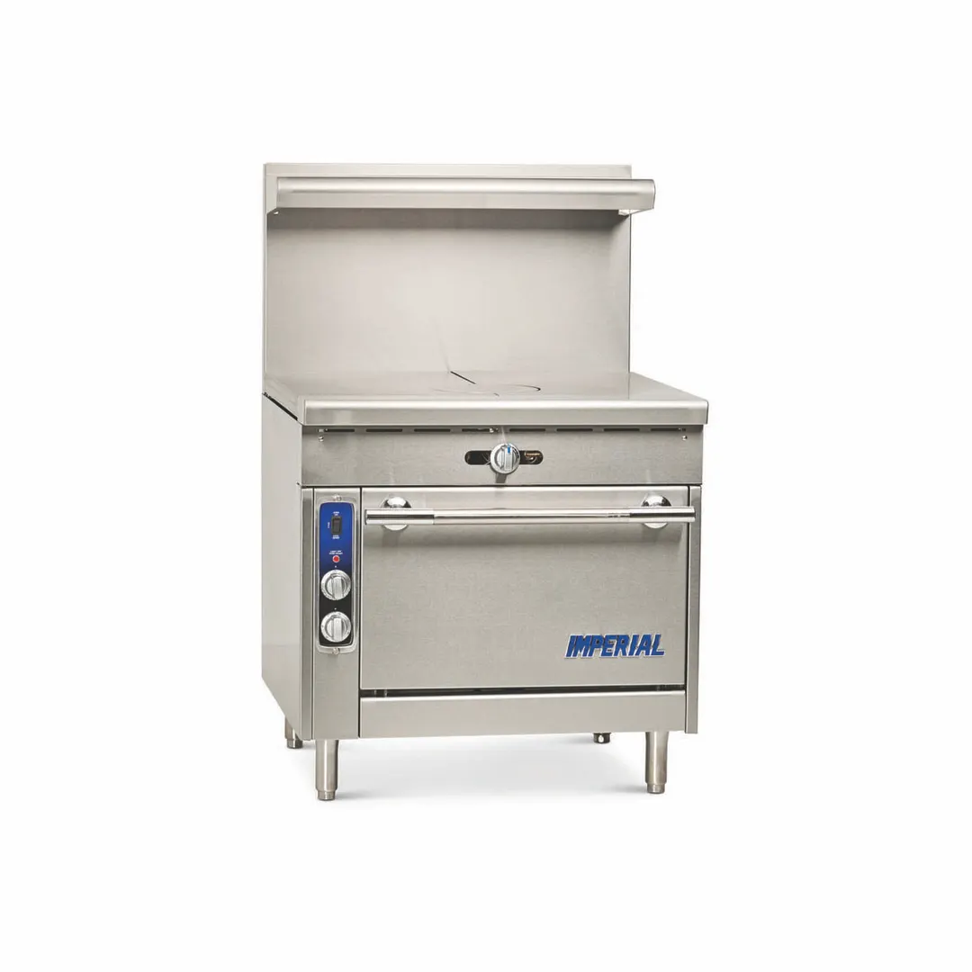 Imperial IHR-1FT-M 36" Gas Heavy Duty Range (1) French Top w/ Ring and Cover, Modular, 35.000 BTU