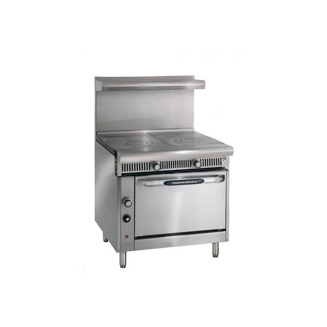 Imperial IHR-2FT-C 36" Gas Heavy Duty Range w/ (2) French Tops, (1) Convection Oven, 105.000 BTU