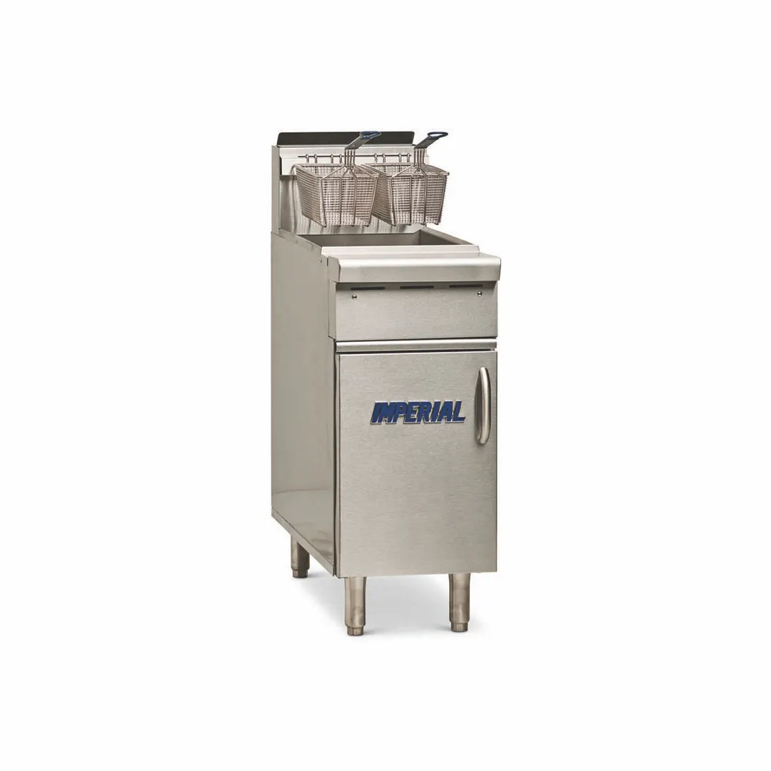 Imperial IHR-F50 15" Floor Model Gas Fryer, 50 lb.