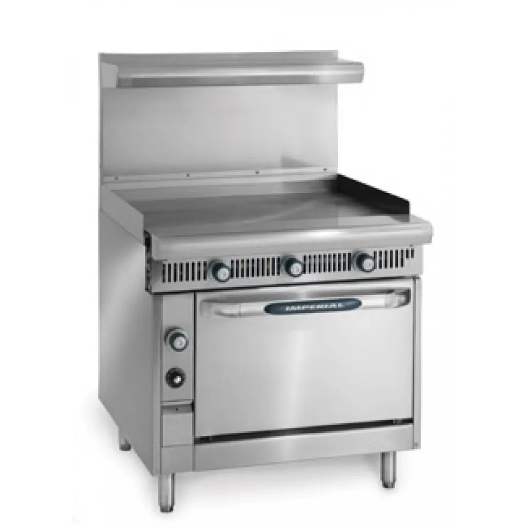 Imperial IHR-G36-C 36" Gas Heavy Duty Range w/ 36" Full Griddle, (1) Convection Oven, 125.000 BTU