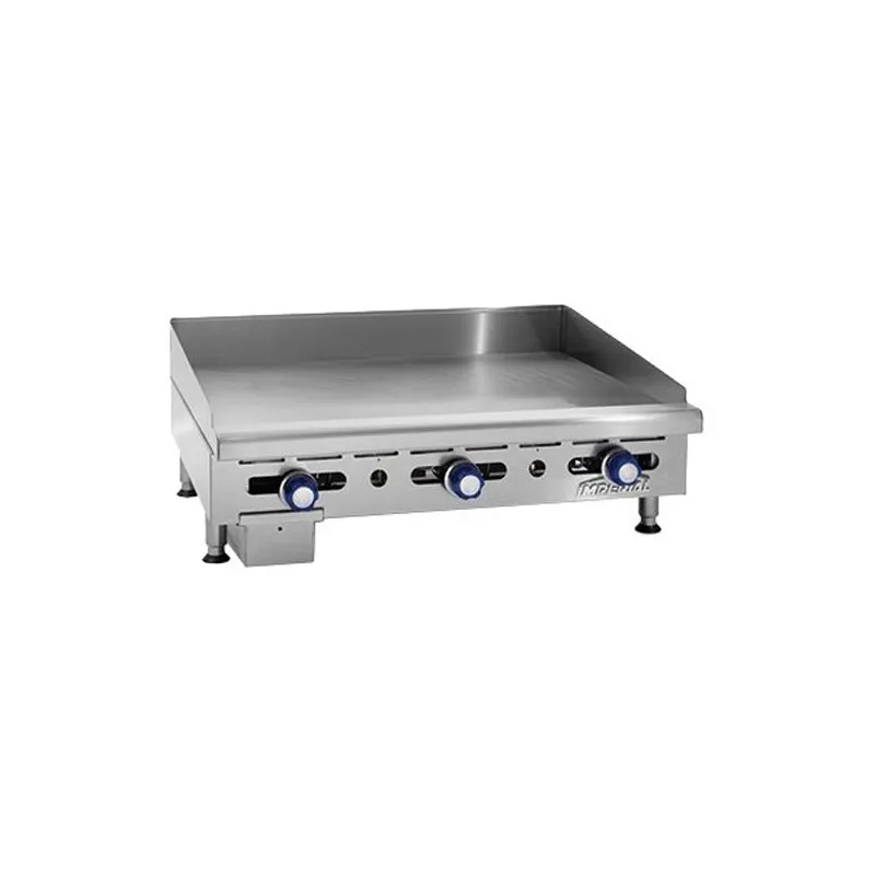 Imperial IMGA-4828 48" Countertop Gas Griddle, Manual Controls, 3/4" Steel Plate,  120.000 BTU