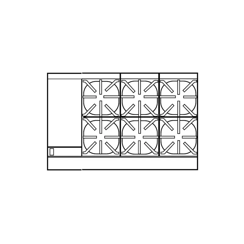Imperial IR-6-G12-XB 48" Gas Restaurant Range w/ (6) Open Burners, 12" Griddle, (1) Standard Oven, (1) Cabinet Base, 247.000 BTU