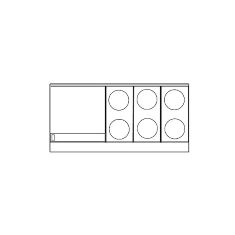 Imperial IR-6-G24T-E-CC 60" Electric Restaurant Range, 6 Round Elements, One 24" griddle