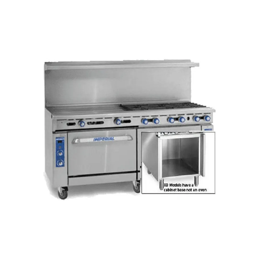 Imperial IR-6-G36-C-XB 72" Gas Restaurant Range w/ (6) Open Burners, 36" Griddle, (1) Convection Oven, (1) Cabinet Base, 282.000 BTU