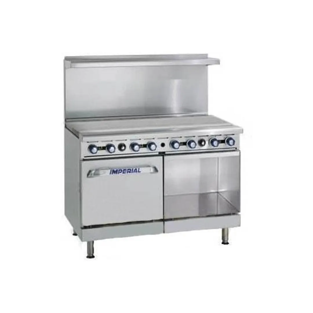 Imperial IR-G48-C-XB 48" Gas Restaurant Range w/ 48" Full Griddle, (1) Convection Oven, (1) Cabinet Base, 110.000 BTU