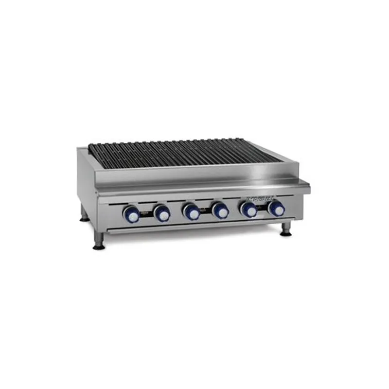 Imperial IRB-48 48" Countertop Gas Radiant Charbroiler w/ (8) Burners, 120.000 BTU