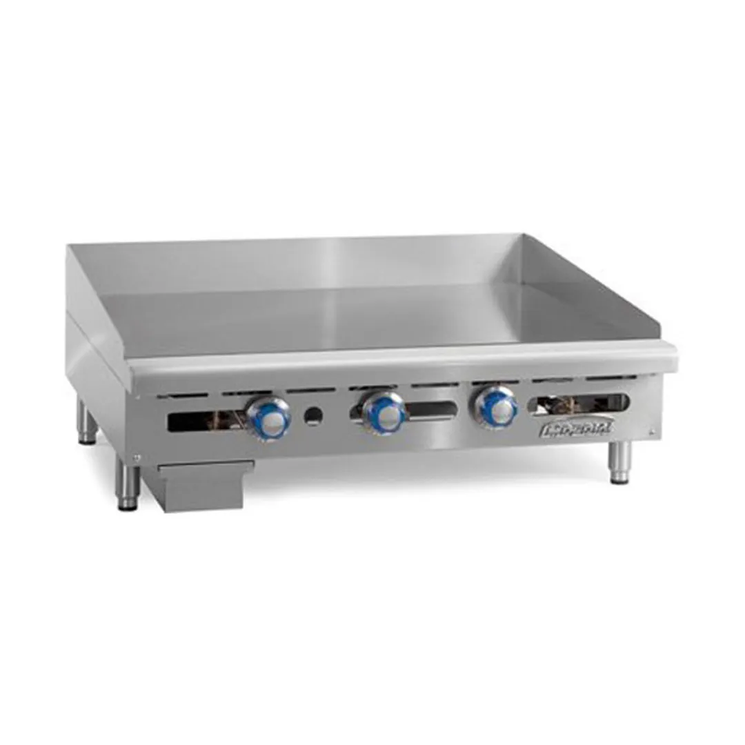 Imperial ITG-60 60" Countertop Thermostatic Gas Griddle, 1" Steel Plate, 150.000 BTU