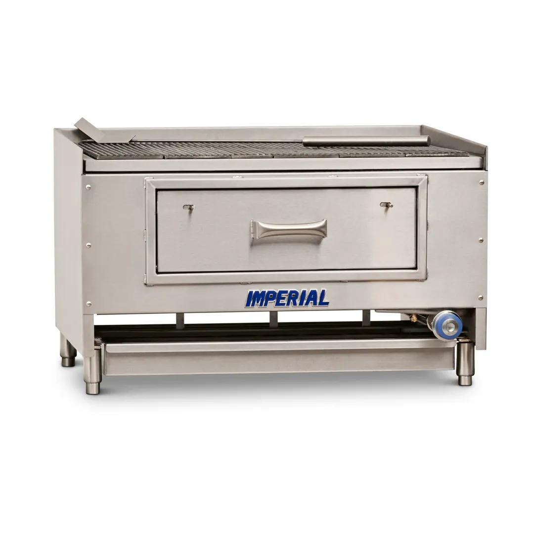 Imperial MSQ-36 36" Countertop Mesquite Wood Burning Charbroiler, 25.000 BTU