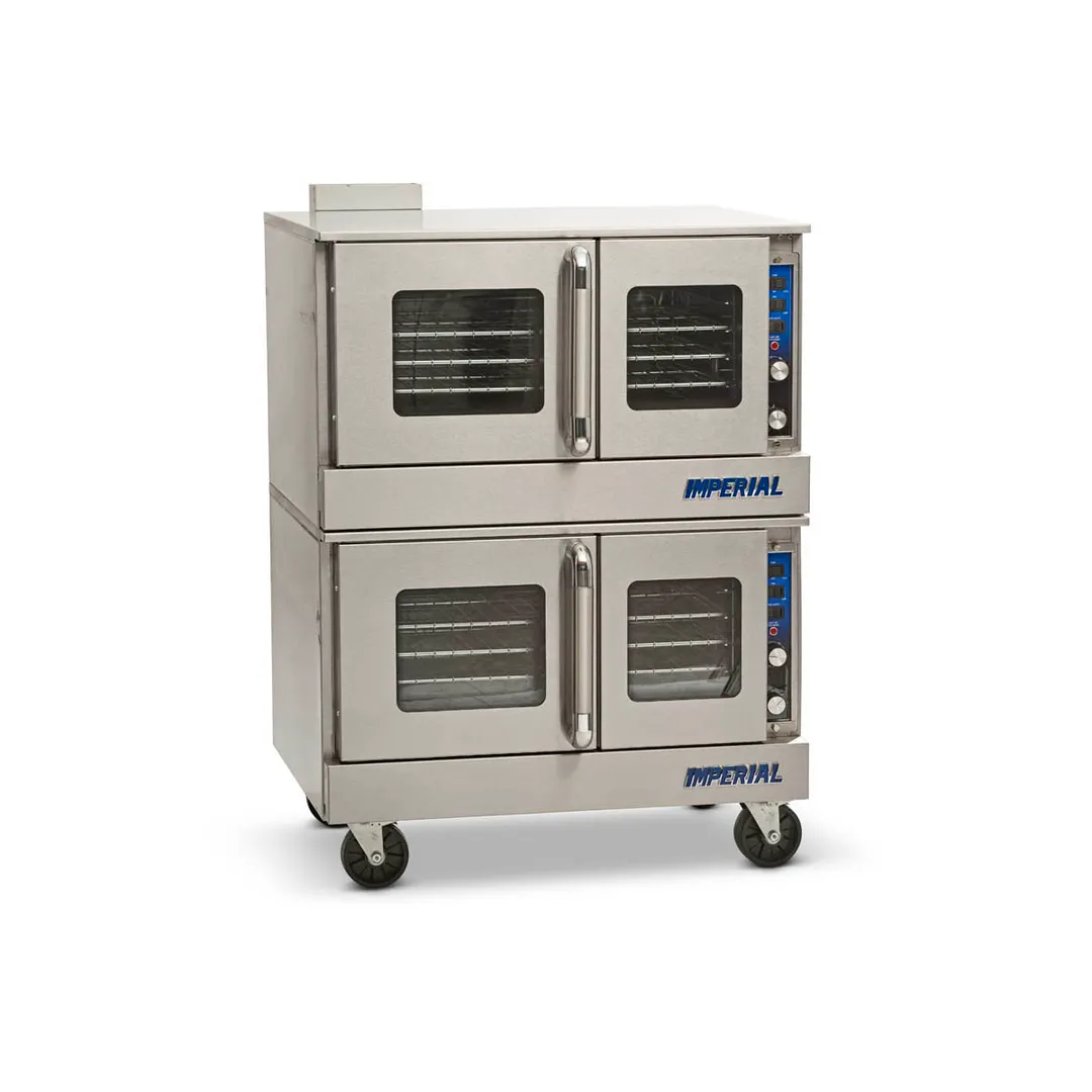 Imperial PRV-2 Double Deck Full Size Gas Convection Oven with Thermostatic Controls