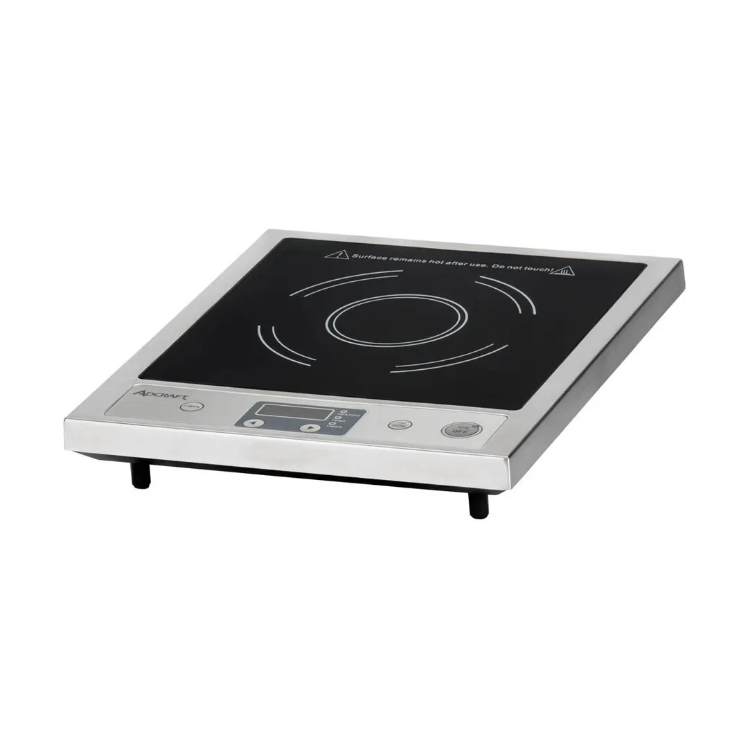 Adcraft IND-A120V Single-Burner Countertop Induction Cooker w/ Ceramic Glass Top, Slim Design