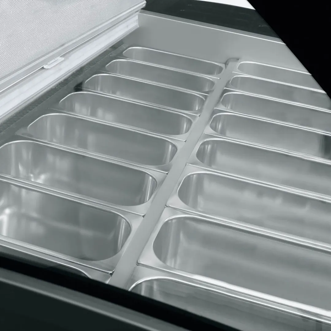 Infrico USA IDC-VAR18H 77" Gelato Dipping Cabinet w/ Curved Sneeze Guard