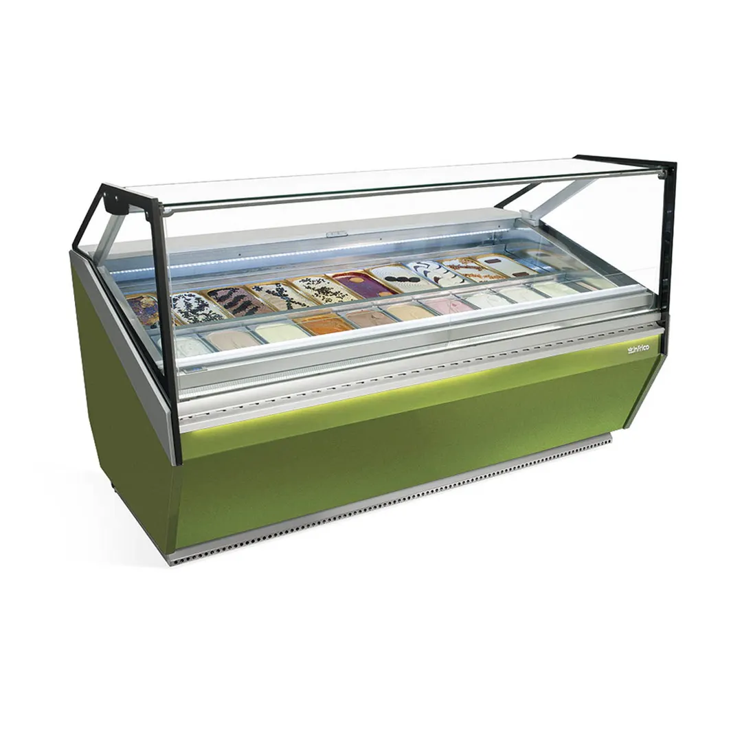 Infrico USA IDC-VAR18H FG 73" Gelato Dipping Cabinet w/ Sneeze Guard
