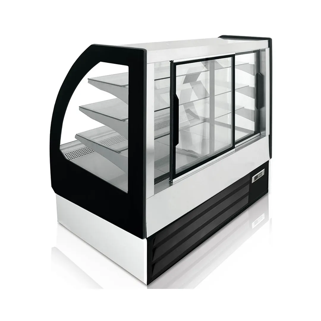 Infrico USA IDC-VBR9N 37" Non-Refrigerated Bakery Display Case w/ Curved Glass, Full Service