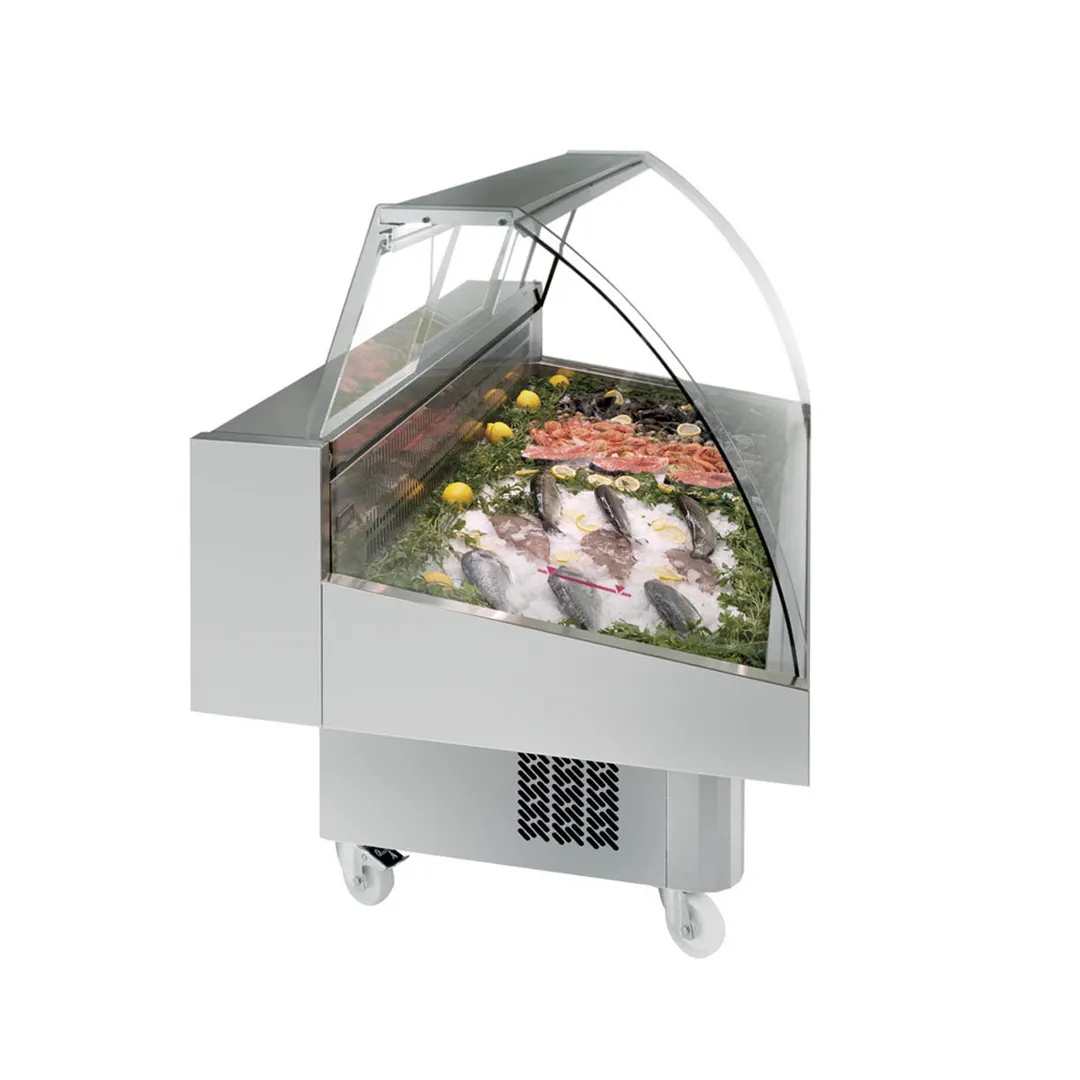 Infrico USA IDC-VML12 52" Curved Refrigerated Seafood Display Case