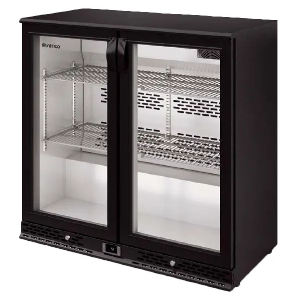 Infrico USA IMD-ERV25GD 35" Refrigerated Back Bar Cabinet w/ 8 Cu Ft Capacity, 2 Glass Doors