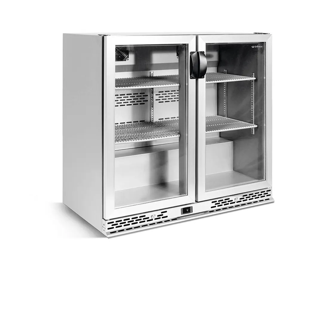 Infrico USA IMD-ERV25II 35" Refrigerated Back Bar Cabinet w/ 8 Cu Ft Capacity, 2 Glass Doors