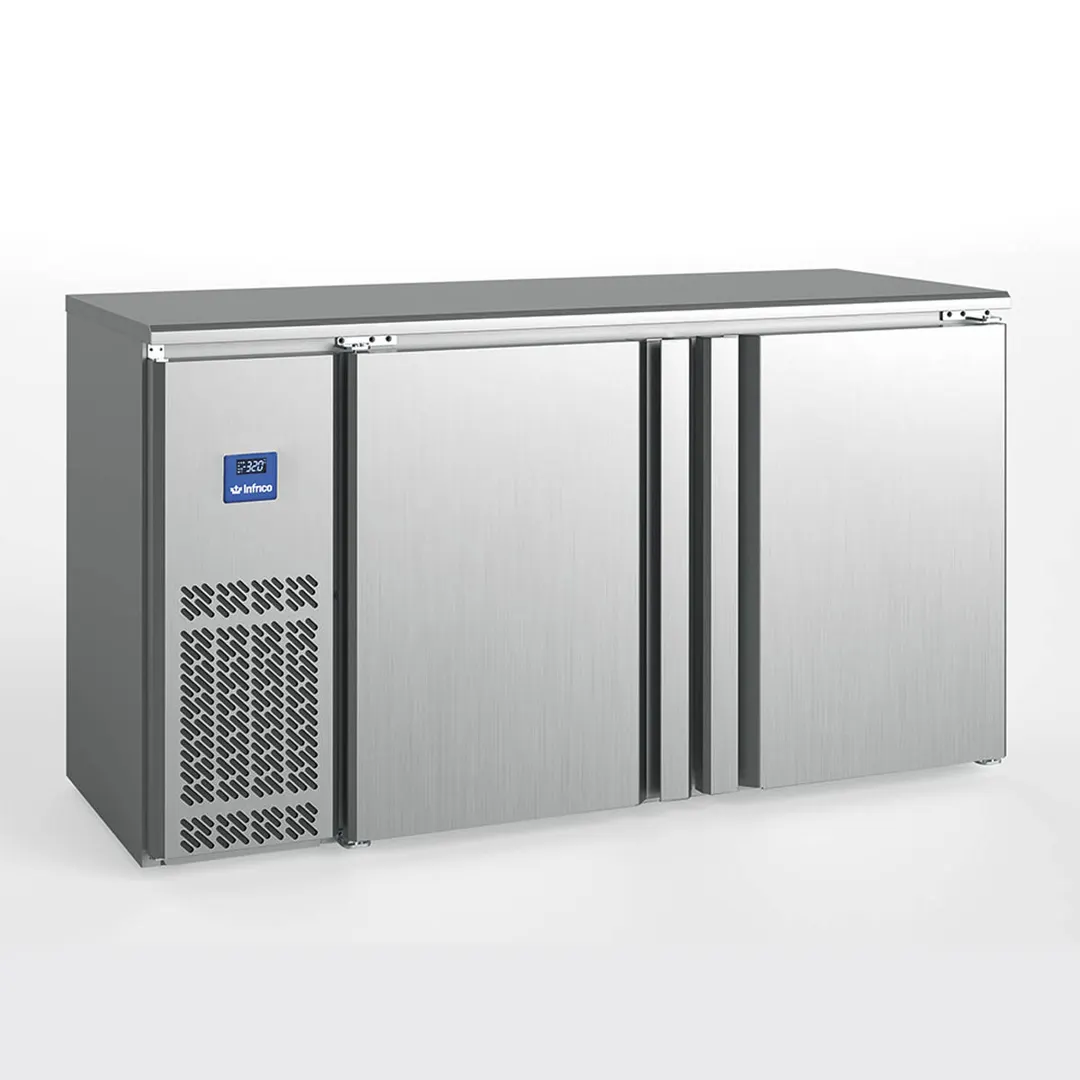 Infrico USA IMD-ERV60IISD 60" Refrigerated Back Bar Cabinet w/ 12.78 Cu Ft, 2 Solid Doors