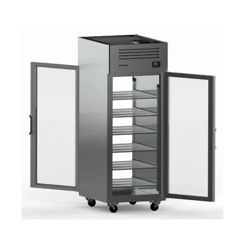 Infrico USA IRR-AGB901PDCR 27" 1-Section Glass Door Pass-Thru Refrigerator, 27.7 cu. ft., Top Mounted