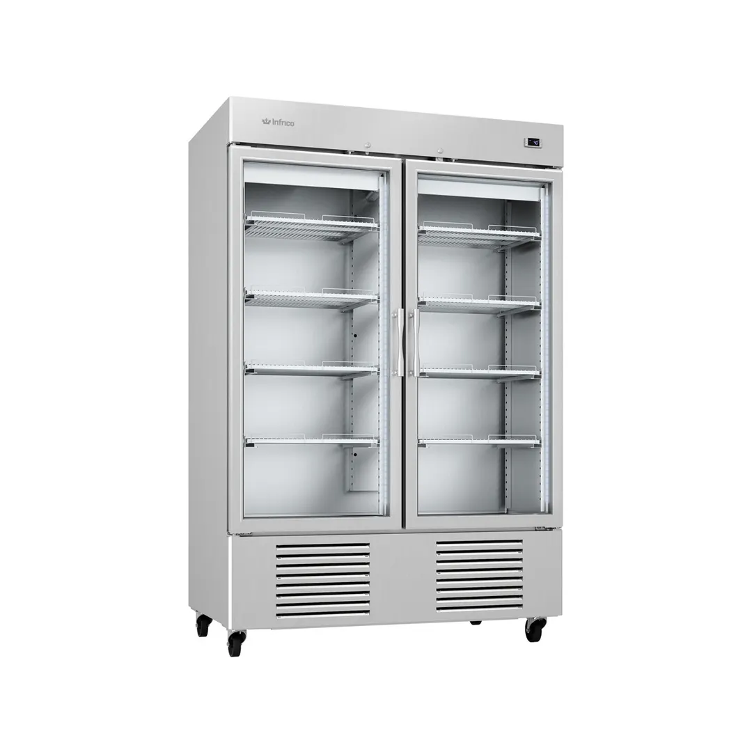 Infrico USA IRR-AN49BTCR 54" 2-Glass Door Reach-In Freezer, Bottom Mounted, 49 cu. ft.